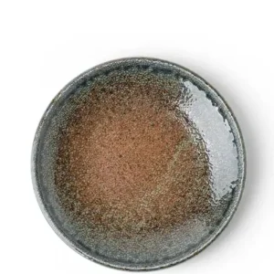 MIYA Company Medium Plates | Blue Sand Crackle Plate 7-3/4"