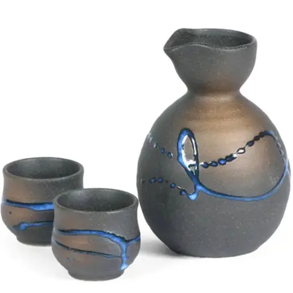 blue_splatter_sake_set_0.webp MIYA Company Sake Sets | Blue Splatter Sake Set