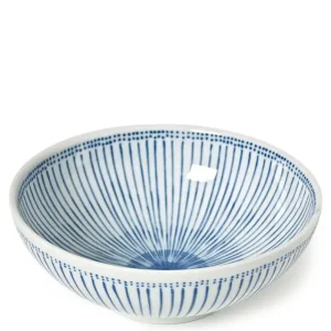 MIYA Company Serving Bowls & Plates | Blue Stripes 8.25" Bowl