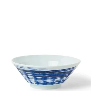 MIYA Company Ramen Bowls | Blue Strokes 7.75" Ramen Bowl