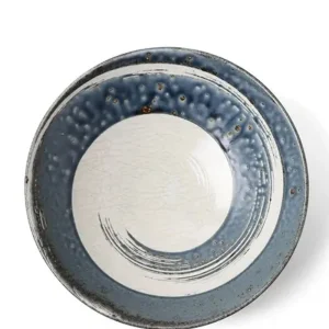 MIYA Company Serving Bowls & Plates | Blue Swirl 9.75" Serving Bowl