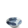 MIYA Company Sauce Dishes | Blue Textile Petals Sauce Dish