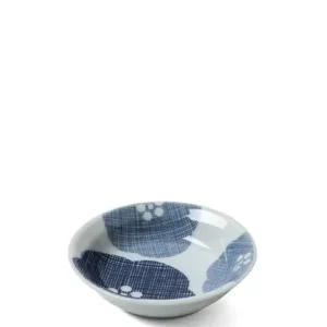 MIYA Company Sauce Dishes | Blue Textile Petals Sauce Dish