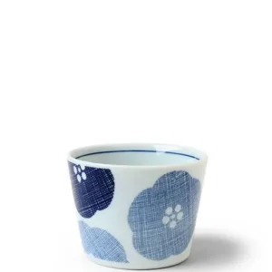 MIYA Company Sauce Dishes | Blue Textile Petals Soba Cup