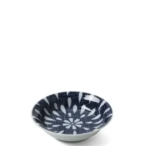 MIYA Company Sauce Dishes | Blue Textile Raindrops Sauce Dish