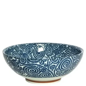 MIYA Company Serving Bowls & Plates | Blue Vines 8.25" Bowl