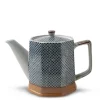 MIYA Company Teapots - Ceramic | Blue Vintage Dots Tea Pot