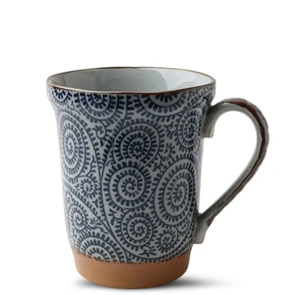 MIYA Company Mugs | Blue Vintage Karakusa 14 Oz. Mug