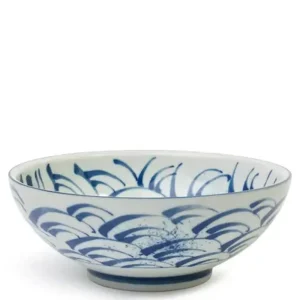 MIYA Company Serving Bowls & Plates | Blue Wave 8.25" Bowl