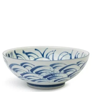 MIYA Company Serving Bowls & Plates | Blue Wave 8.25" Bowl