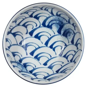 MIYA Company Serving Bowls & Plates | Blue Wave 8.25