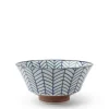 MIYA Company Ramen Bowls | Blue White Ramen Bowl 7" Shimamon