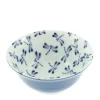 MIYA Company Medium Bowls | Bowl Blue & White Dragonfly 6"