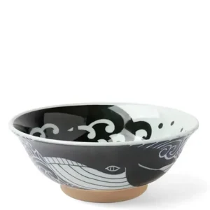 MIYA Company Other | Bowl Blue Whale Waves 8"