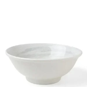 MIYA Company Ramen Bowls | Bowl White Water Swirls 8-1/2"