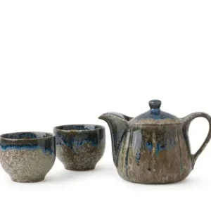 MIYA Company Tea Sets - Ceramic | Brown & Blue Glaze Tea Set