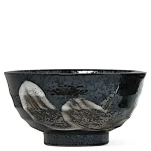 MIYA Company Ramen Bowls | Brush Stroke 6.75" Noodle Bowl