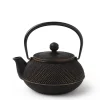 MIYA Company Cast Iron | Cast Iron Gold/Black Hobnail Teapot 0.65L