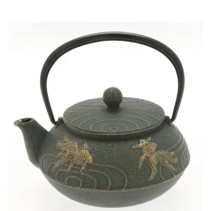 MIYA Company Teapots - Cast Iron | Cast Iron Teapot Bronze Goldfish