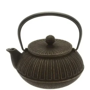 MIYA Company Teapots - Cast Iron | Cast Iron Teapot Gold Black Chrysanthemum