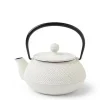 MIYA Company Teapots - Cast Iron | Cast Iron Teapot Gold Linen Hobnail 0.65L