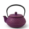MIYA Company Cast Iron | Cast Iron Teapot Gold Purple Seven Jewels