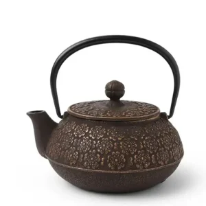 MIYA Company Teapots - Cast Iron | Cast Iron Teapot Gold/Brown Sakura
