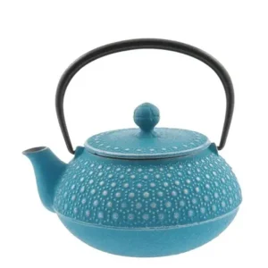 MIYA Company Teapots - Cast Iron | Cast Iron Teapot Turquoise Honeycomb 0.65L