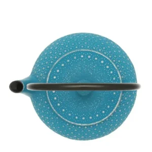MIYA Company Teapots - Cast Iron | Cast Iron Teapot Turquoise Honeycomb 0.65L