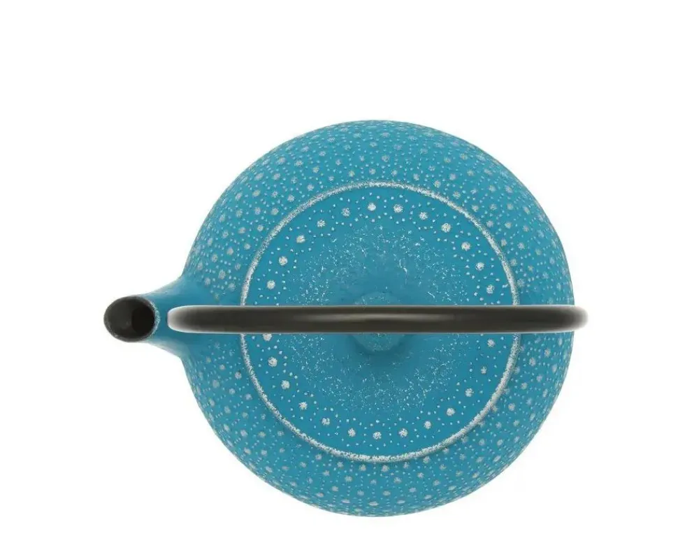 cast_iron_teapot_turquoise_honeycomb_l_2.webp MIYA Company Teapots - Cast Iron | Cast Iron Teapot Turquoise Honeycomb 0.65L