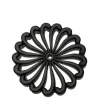MIYA Company Teaware Accessories | Cast Iron Trivet Mum Black 8.25"