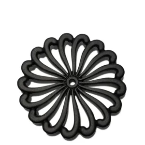 MIYA Company Teaware Accessories | Cast Iron Trivet Mum Black 8.25"