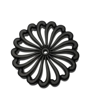 MIYA Company Teaware Accessories | Cast Iron Trivet Mum Black 8.25"
