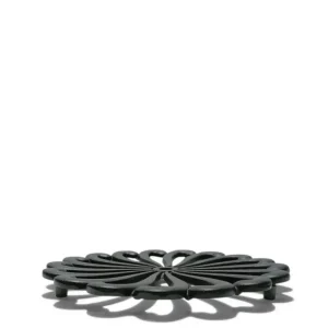 MIYA Company Teaware Accessories | Cast Iron Trivet Mum Black 8.25