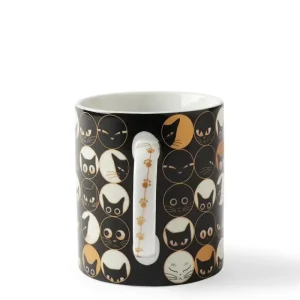 MIYA Company Cups/Mugs | Cat Eyes 8 Oz. Mug - Black