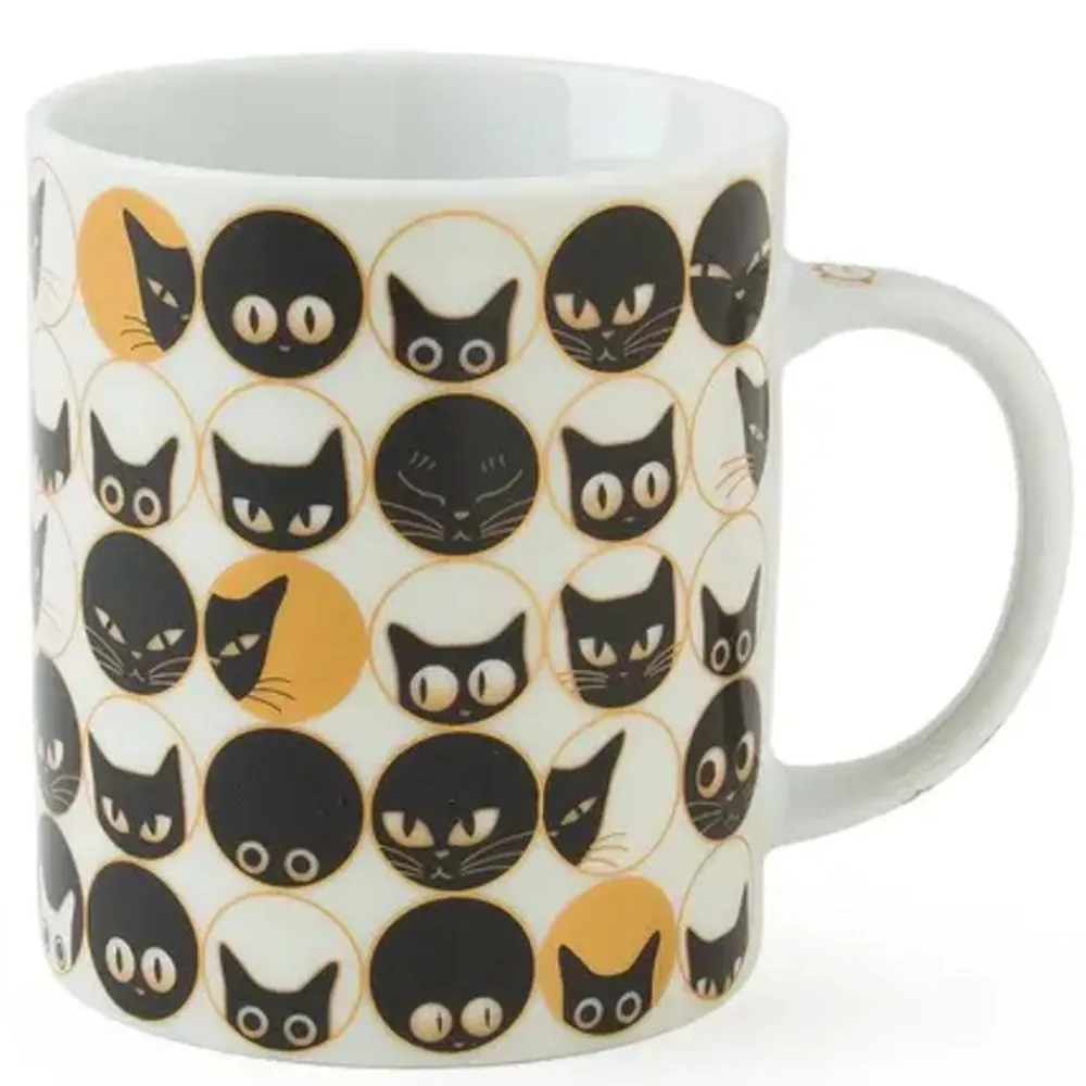 cat_eyes__oz_mug__white_0.webp MIYA Company Cups/Mugs | Cat Eyes 8 Oz. Mug - White