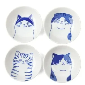 MIYA Company Cats | Cat Face Small Dish 3.5" Set/4