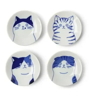 MIYA Company Plates | Cat Face Small Plate 3" Set/4