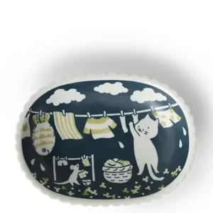 MIYA Company Plates | Cat Life Oval Plate