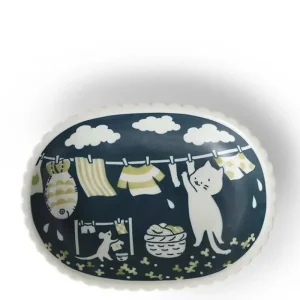 MIYA Company Plates | Cat Life Oval Plate