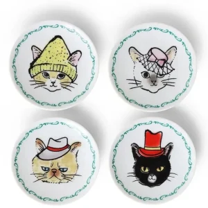 MIYA Company Plates | Cats In Hats Mini Plate Set