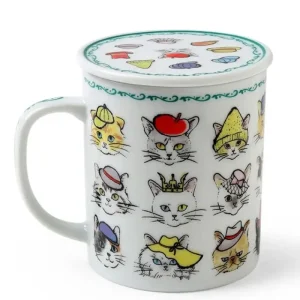 MIYA Company Cups/Mugs | Cats In Hats Mug With Lid