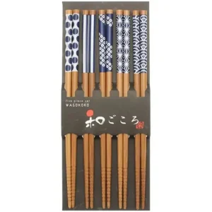 MIYA Company Chopsticks | Chopsticks Set Bamboo Waka Blue/White