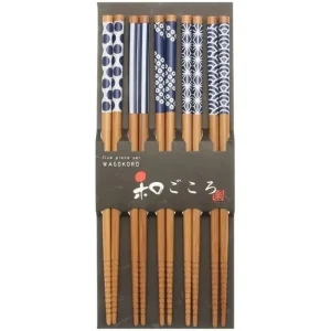 MIYA Company Chopsticks | Chopsticks Set Bamboo Waka Blue/White