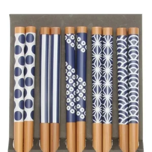 MIYA Company Chopsticks | Chopsticks Set Bamboo Waka Blue/White