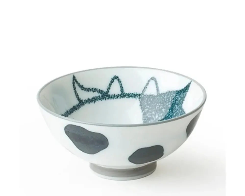 cow__rice_bowl_2.webp MIYA Company Bowls | Cow 4.25" Rice Bowl