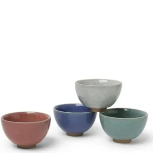 MIYA Company Cup/Mug Sets | Crackle 5 Oz. Teacup Set Of 4