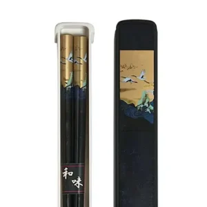 MIYA Company Chopsticks | Cranes Chopsticks With Case - Black