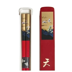 MIYA Company Chopsticks | Cranes Chopsticks With Case - Red