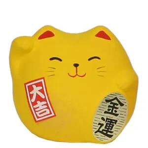 MIYA Company Figurines | Feng Shui Cat 2.25" - Yellow